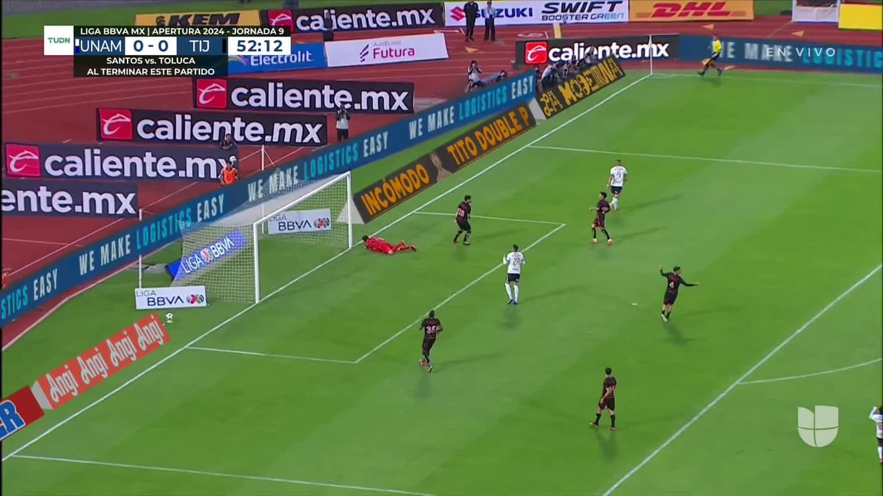 ¡TIRO ATAJADO! disparo por Guillermo Martínez.