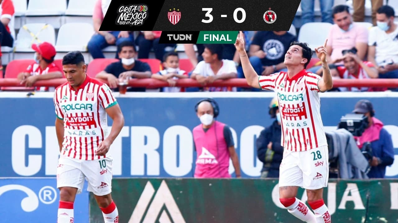 Necaxa golea a los Xolos y Guede lo ve desde la grada