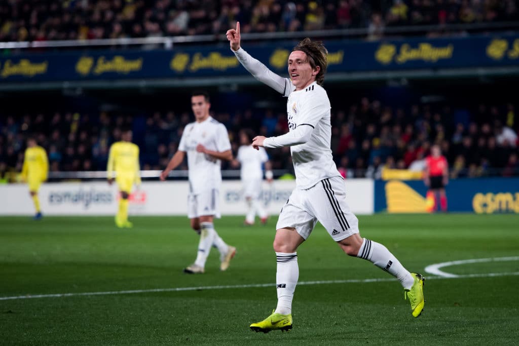 Luka Modric, la figura del Real Madrid durante el primer medio y hasta que salió del partido, de cambio, a los 64 minutos.
