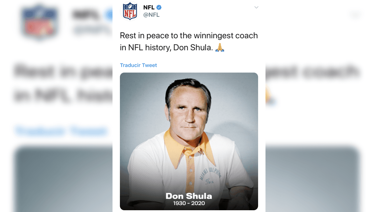 Inesperado fallecimiento de Don Shula conmociona al deporte y así reaccionan en redes sociales.