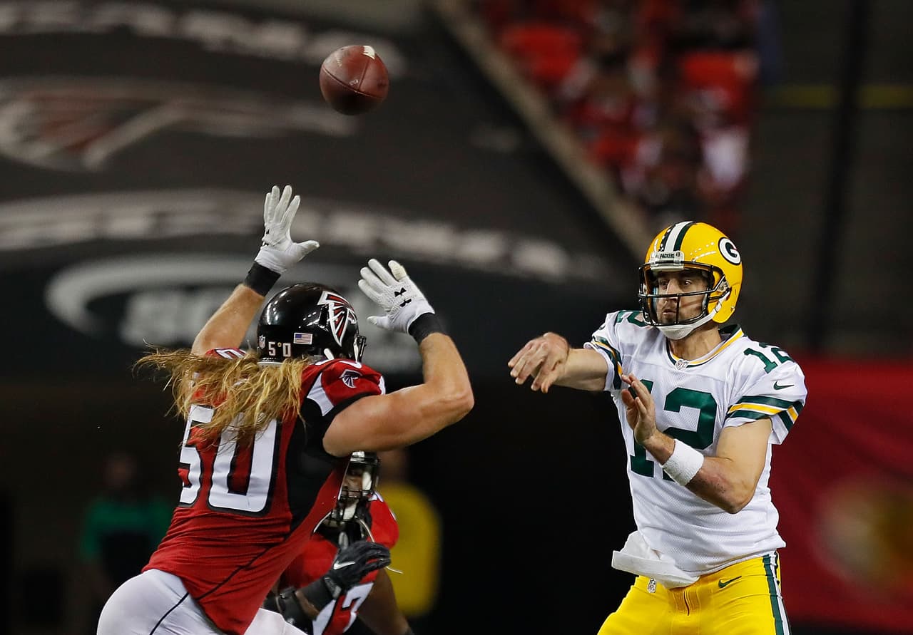 <b>GREEN BAY PACKERS</b>
<br>
<u>La Buena:</u> El QB Aaron Rodgers logró su segundo partido de la temporada con cuatro pases de anotación ante los Atlanta Falcons.
