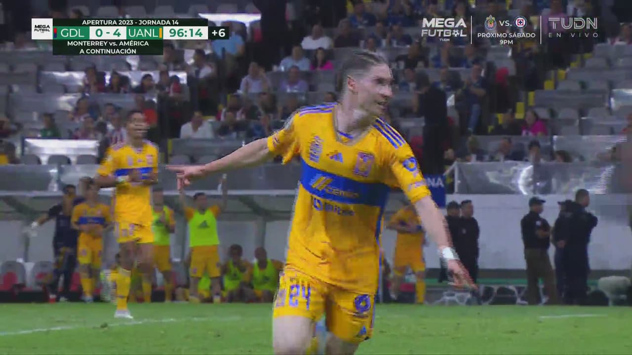 ¡Llegó el cuarto de Tigres! Marcelo Flores la empuja a las redes