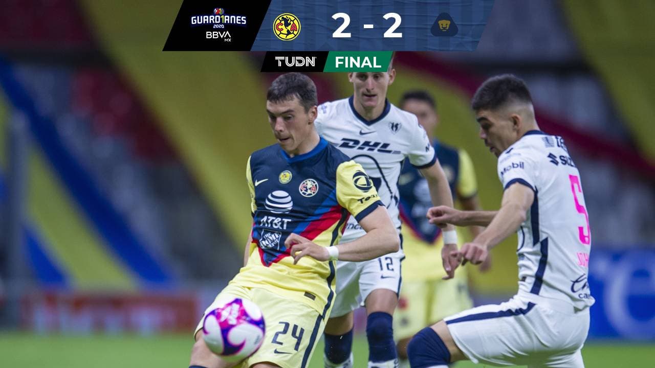 América mantuvo el invicto en los clásicos, empata con Pumas