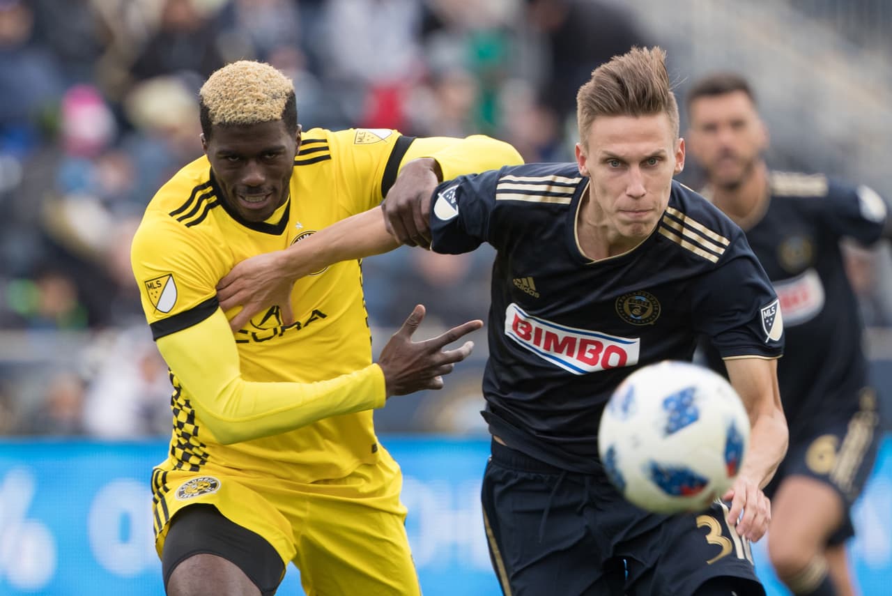 Jack Elliott fue uno de los responsables de que el arco de Philadelphia Union se mantuviera en cero frente a un equipo voraz, como es Columbus Crew en el inicio de la temporada 2018. (USA Today Images)