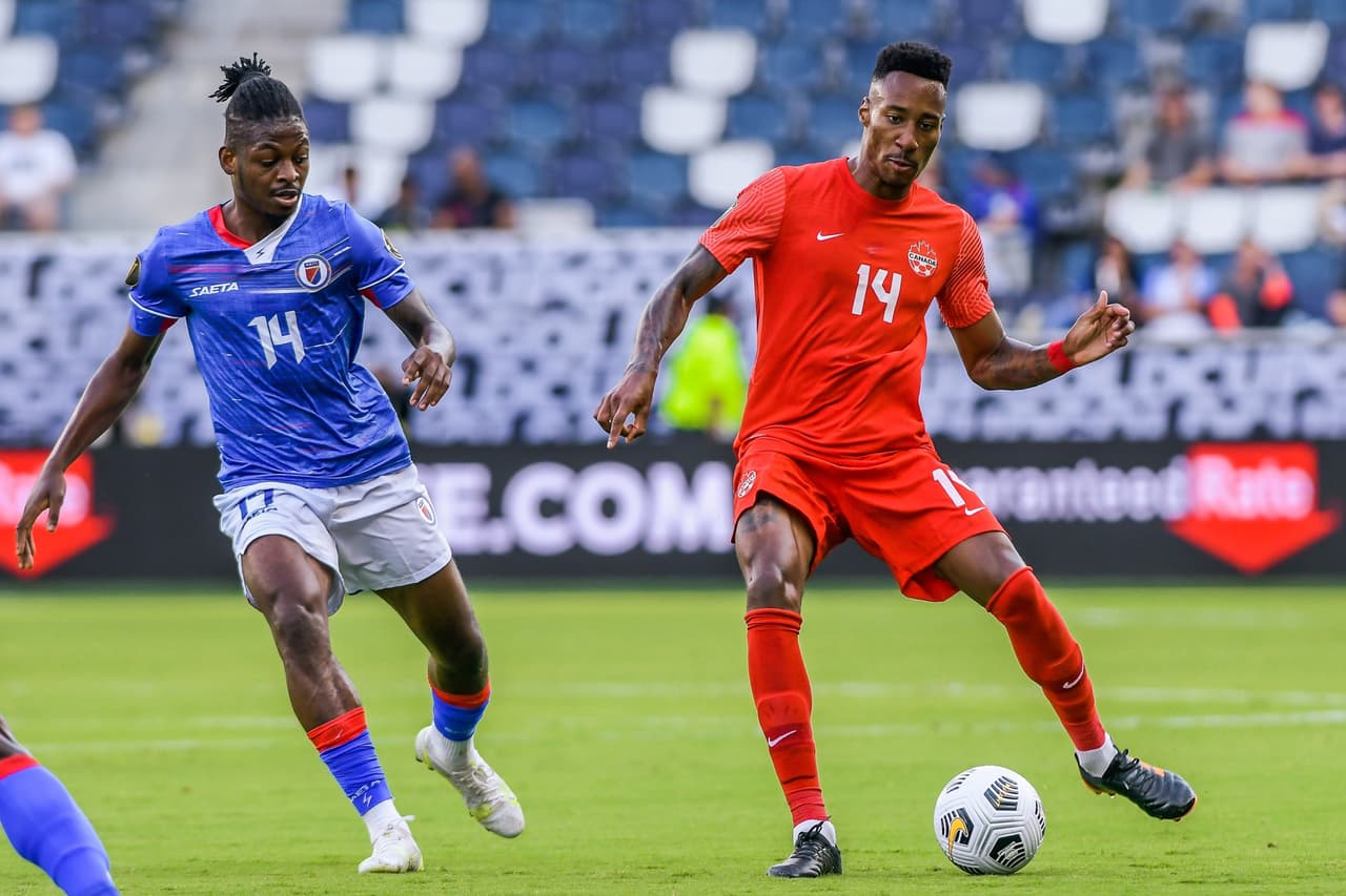 El doblete de Cyle Larin y los goles de Stephen Eustáquio y Junior Holiett le dan la victoria a Canadá 1-4 sobre la selección de Haití en la jornada dos de la Copa Oro.