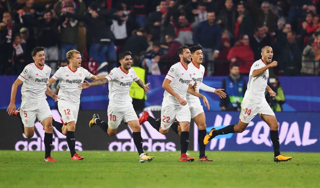 Con gol agónico de Guido Pizarro, el Sevilla igualó 3-3 ante el Liverpool luego de ir perdiendo 3-0