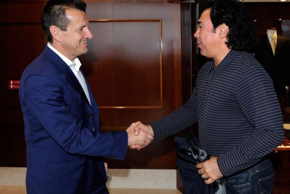 Ahí mismo vio a otra figura ya retirada, el brasileño Dunga.