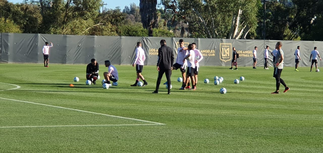 Inter Miami entrenó esta tarde en las instalaciones de LAFC por última vez antes de debutar en la MLS.