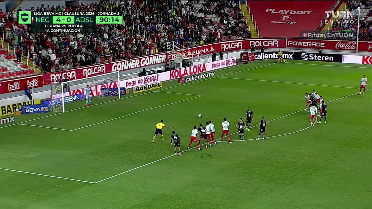 ¡GOL!  anota para Atlético San Luis. João Pedro