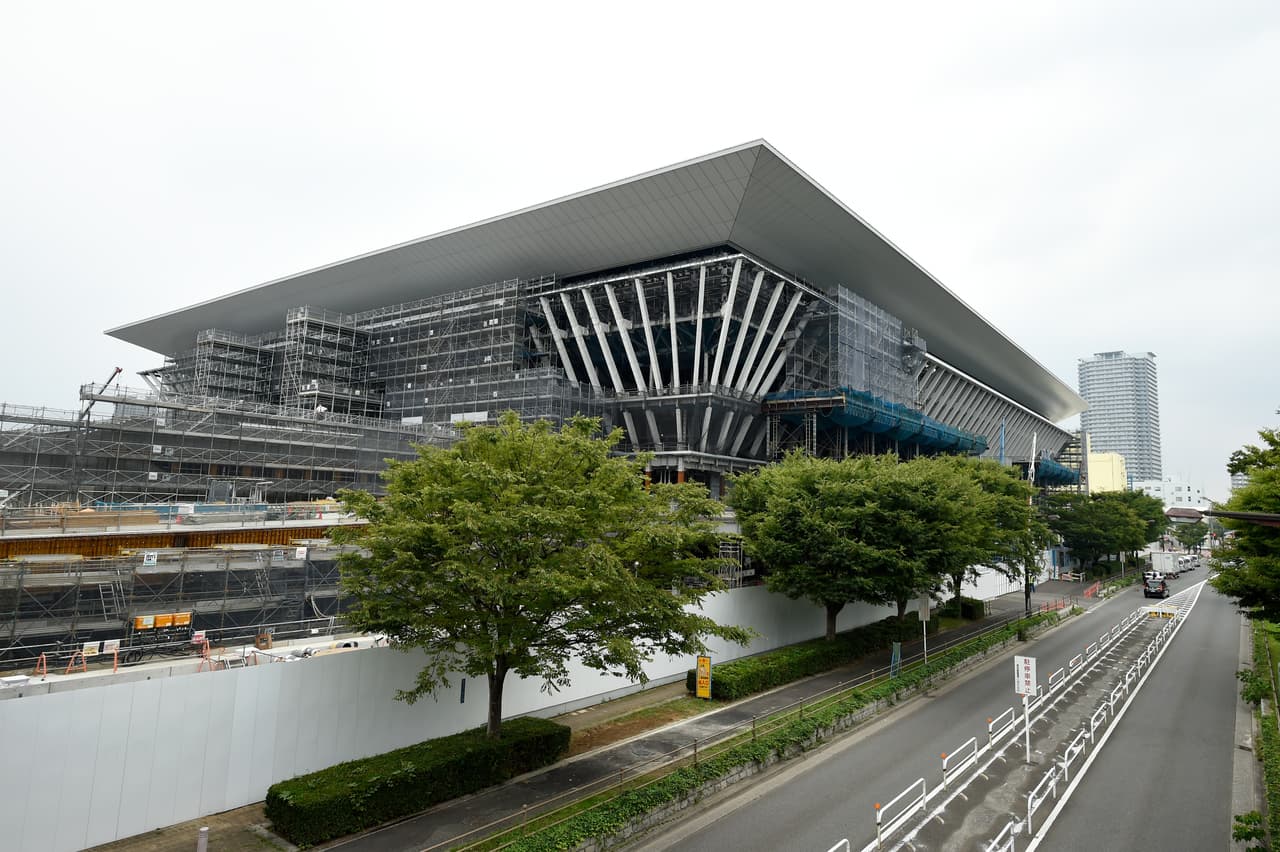 El Centro de Deportes Acuáticos de Tokio se encuentra al 75 por ciento de su construcción y está programada para terminar en febrero de 2020.