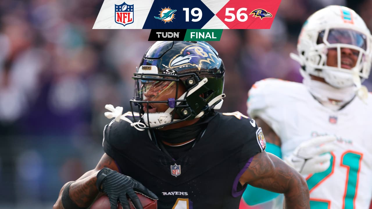 ¡Sembrado 1! Ravens asegura liderato de la AFC sobre Dolphins
