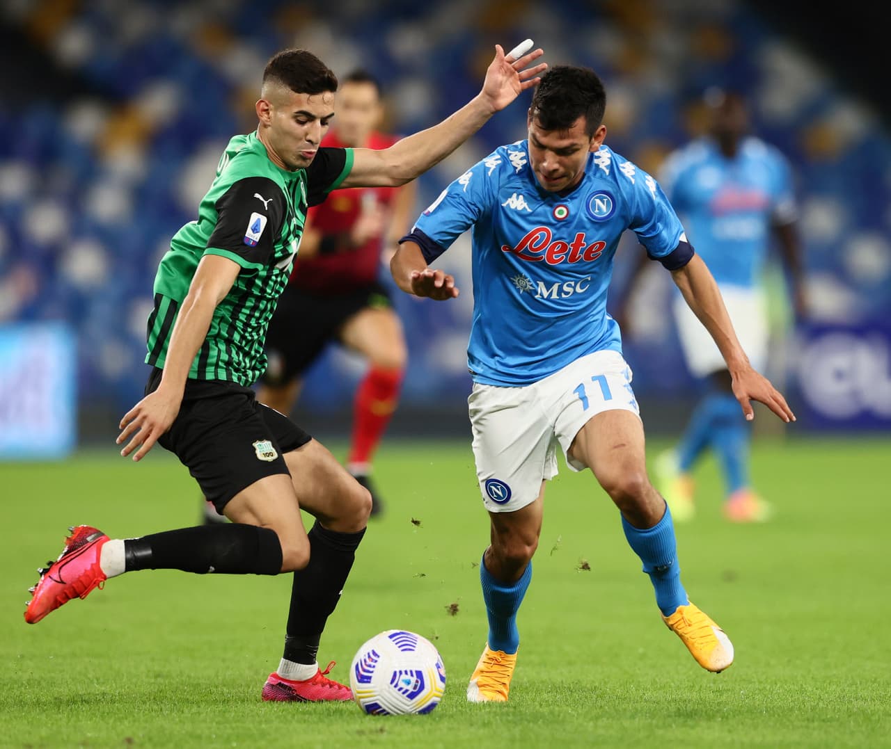 El Napoli de Gatusso cae ante el Sassuolo por dos goles a cero. Manuel Locatelli abrió el marcador al minuto 59 y, quien se encargó de sentenciarlos, fue Maxime López en tiempo agregado. El mexicano Hirving Lozano tuvo actividad en el campo durante la séptima jornada de la Serie A italiana.