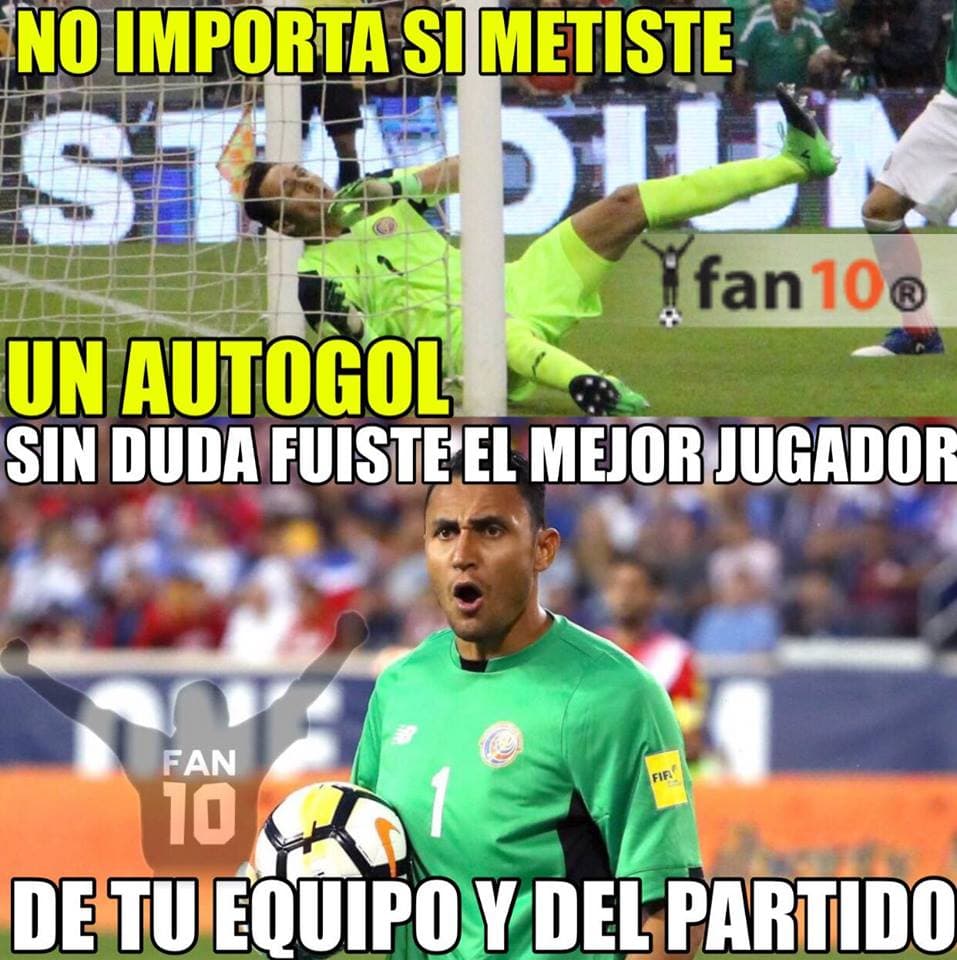 Keylor Navas, Memo Ochoa, Chicharito y el empate de último minuto son los protagonistas de los memes del empate entre Costa Rica y México