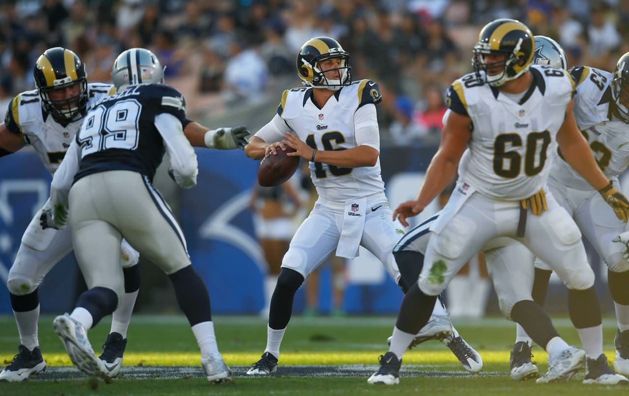 Rams 28-24 Cowboys: Jared Goff debutó pero Sean Mannion se llevó el partido