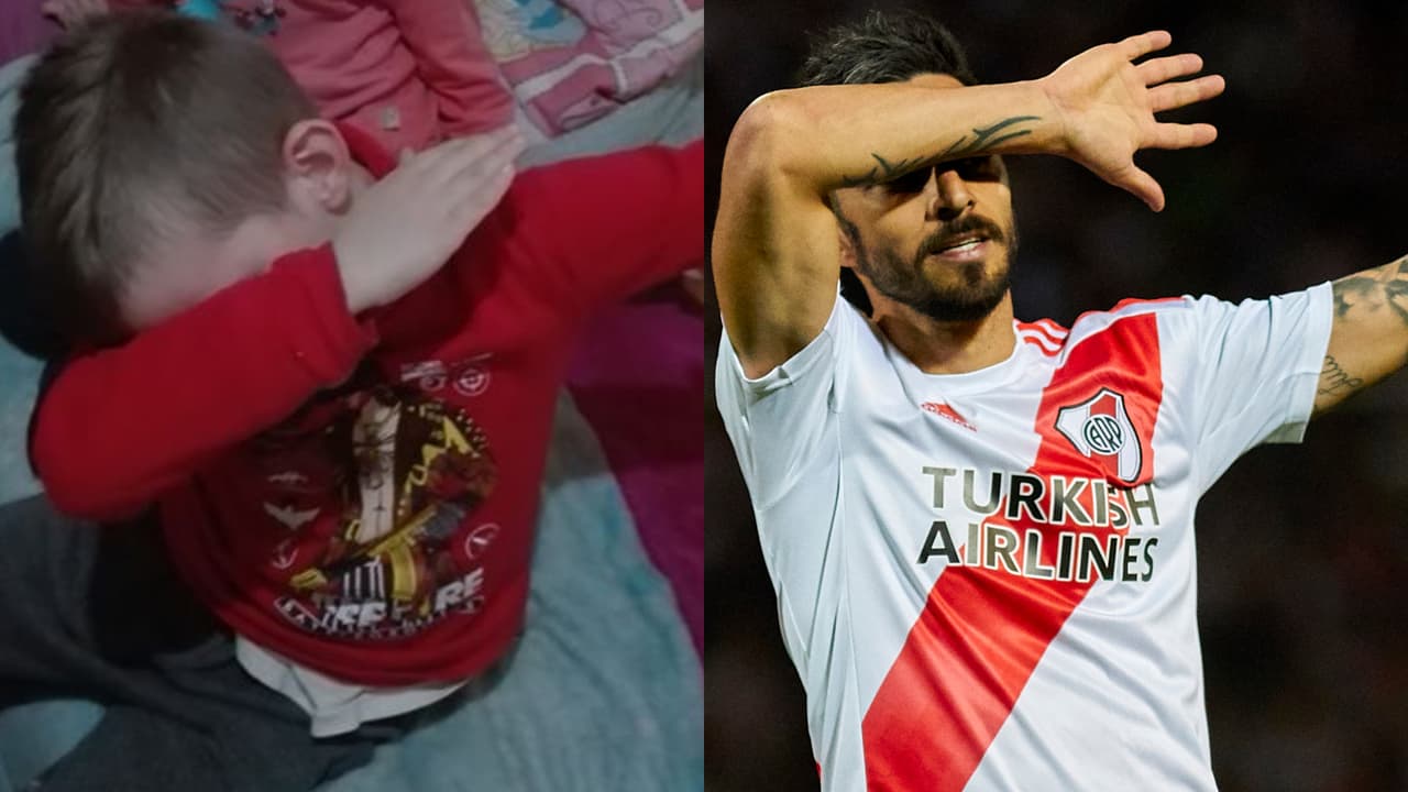 Niño llora porque no quiere se vaya su ídolo de River Plate