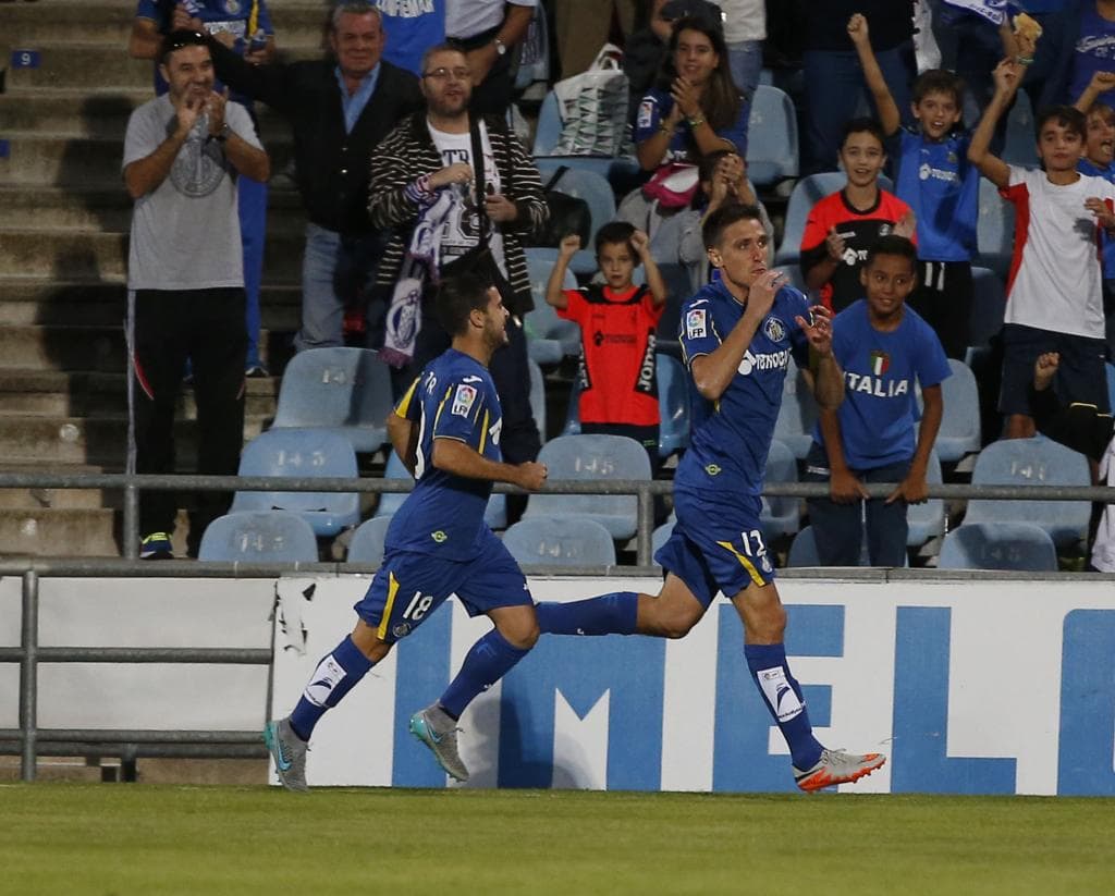 Stefan Scepovic anotó el único gol del partido ante el Málaga.