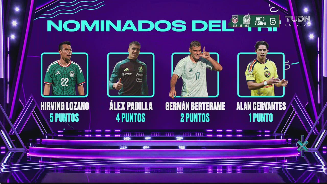 Los nominados del Tri en La Jugada