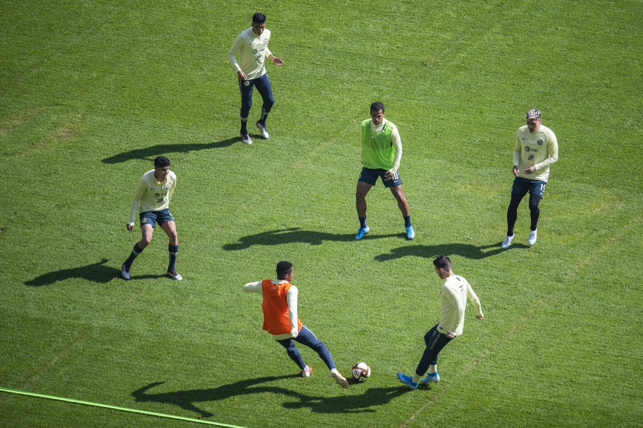 Las Águilas entrenan a puerta abierta previo a la final de la Liga MX del Apertura 2019 donde se enfrentarán contra los Rayados de Monterrey que acaban de regresar del Mundial de Clubes de la FIFA.