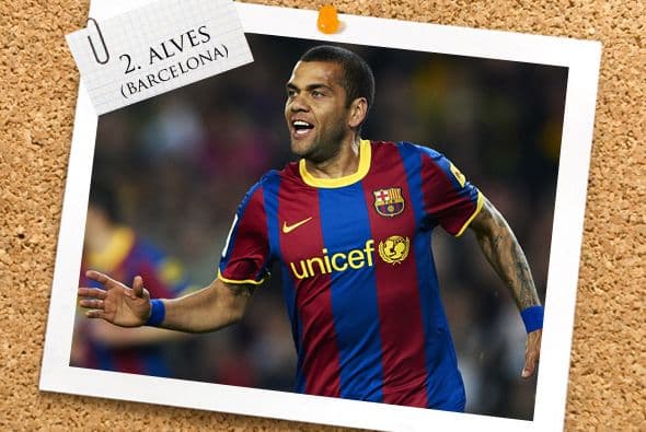 La defensa comienza con un brasileño que se lució, Dani Alves.