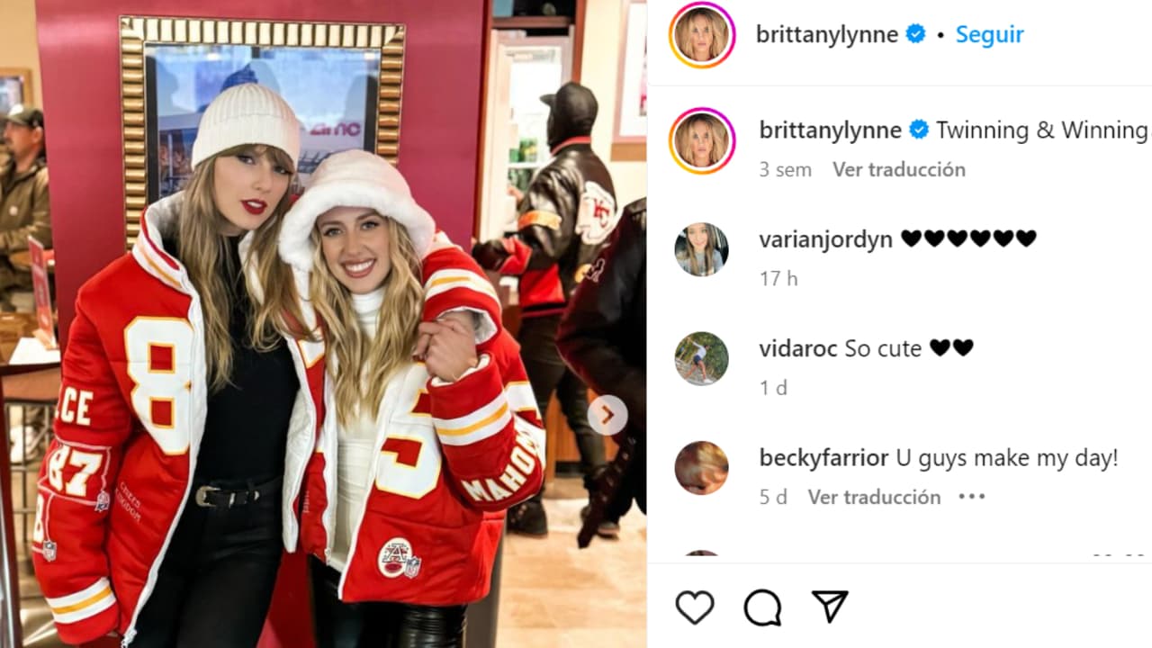 Taylor Swift y Brittany Mahomes portan las chamarras diseñadas por Kristin Juszczyk.