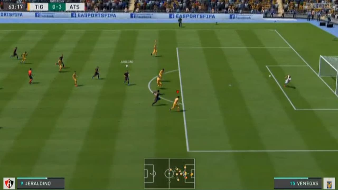 Luciano Acosta, el representante de Atlas, hizo lo que quiso con Francisco Venegas que no mostró habilidad en el futbol virtual.