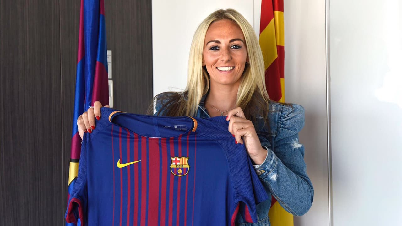 "Es increíble. Un sueño poder estar acá", manifestó la nueva goleadora del Barcelona Femenino.