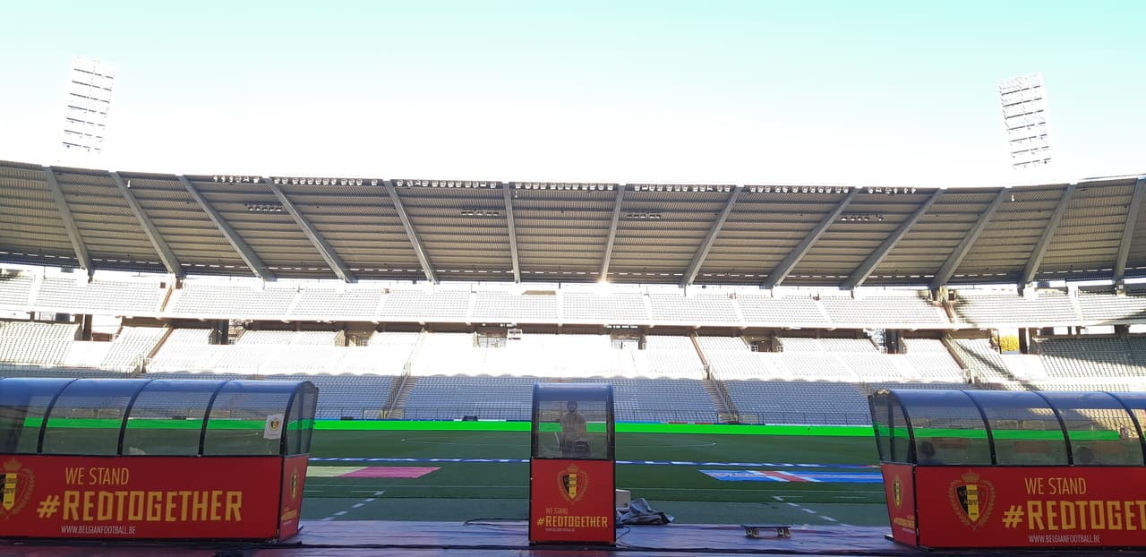 Desde la tarde el ambiente era ideal en el Stade Roi Baudouin para esta jornada de la Nations League.