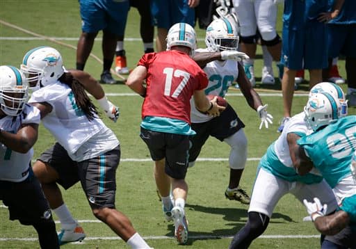 Las mejores tomas de las actividades organizadas de los Miami Dolphins rumbo a la temporada 2015 (AP-NFL).