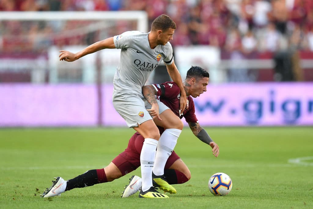 <b>Armando Izzo</b>, Torino FC. La actuación del defensa del Toro (atrás) ayudó a que la Roma no tuviera confort en ataque, aunque el equipo del norte de Italia perdió 1-0 con el de la capital italiana.