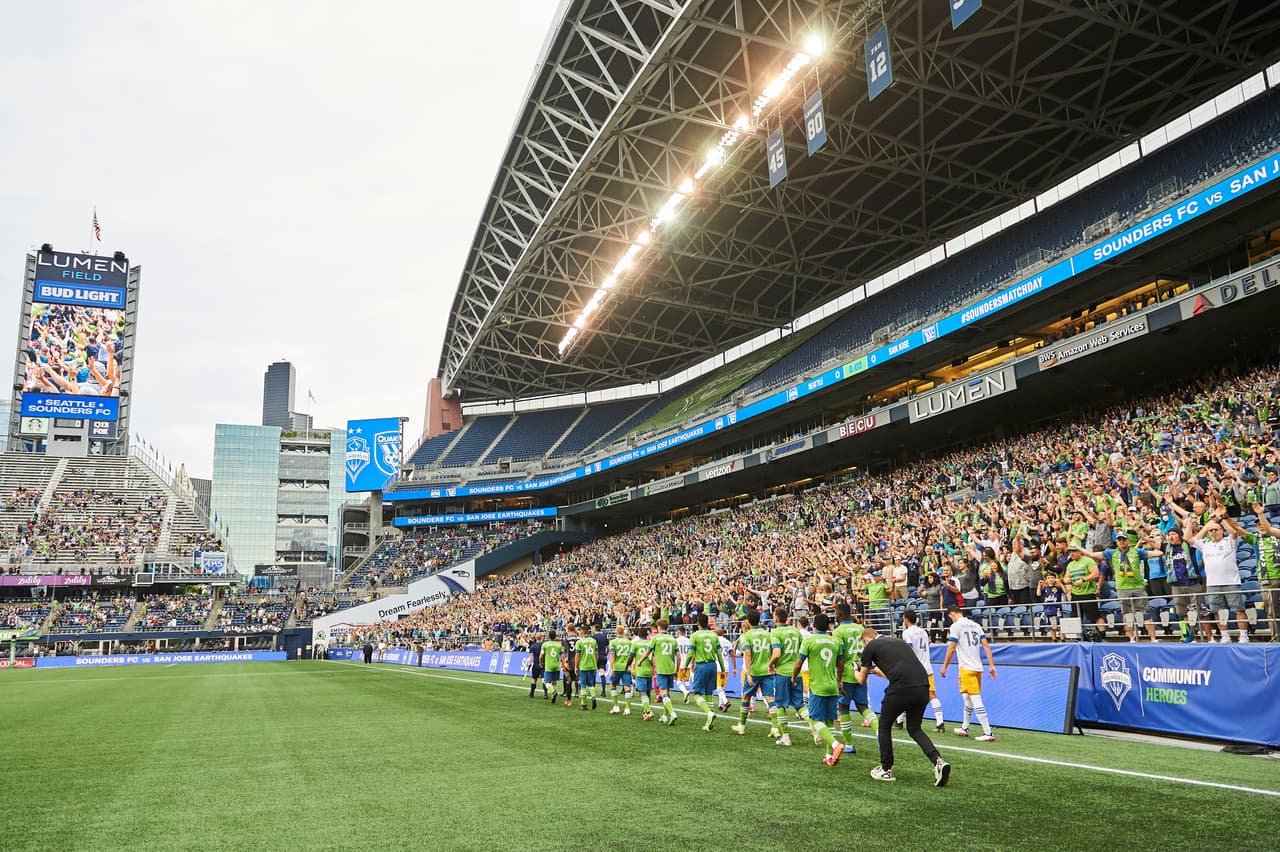 El marco en Seattle fue absolutamente espectacular.
<br>