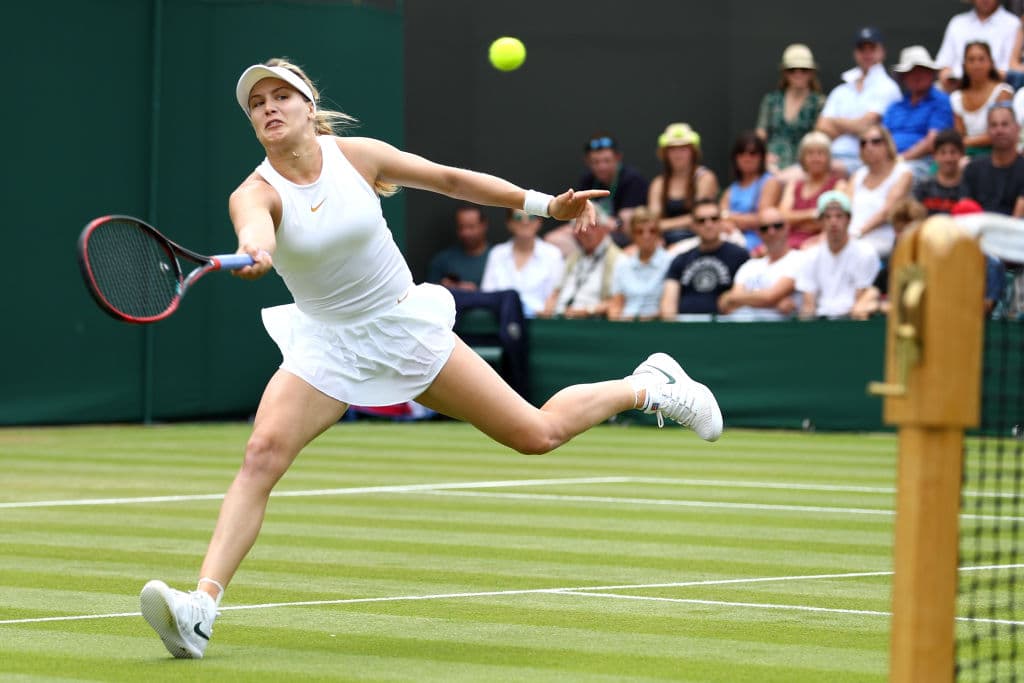 Incluso en 2014 fue la primera y hasta ahora única tenista de Canadá en llegar a una final de Grand Slam en el tenis de mayores al pelear en Wimbledon.