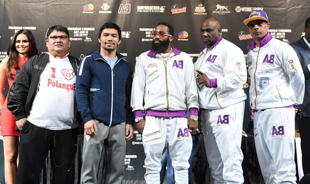 Manny Pacquiao y Adrien Broner llevaron a cabo este miércoles su último encuentro con la prensa a unos cuantos días de su pelea en el MGM Grand de Las Vegas.