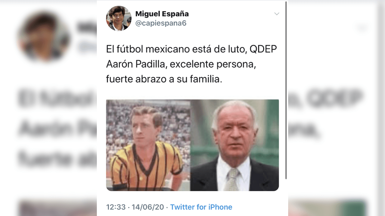 Así se despidieron de Aarón Padilla su hijo, excompañeros y los clubes de un referente en el futbol mexicano. Que en paz descanse.