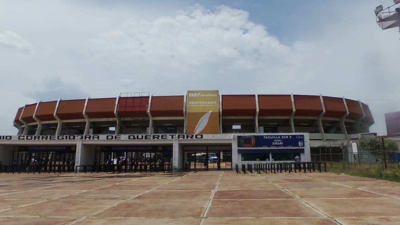 El Estadio La Corregidora, sede del juego entre Querétaro y Pachuca por la jornada 2 del Apertura 2018 de la LIga MX.
