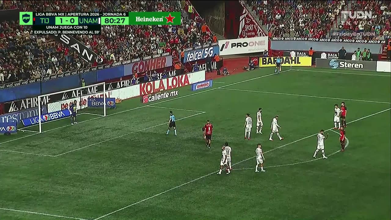 ¡GOL!  anota para Club Tijuana. Gilberto Mora