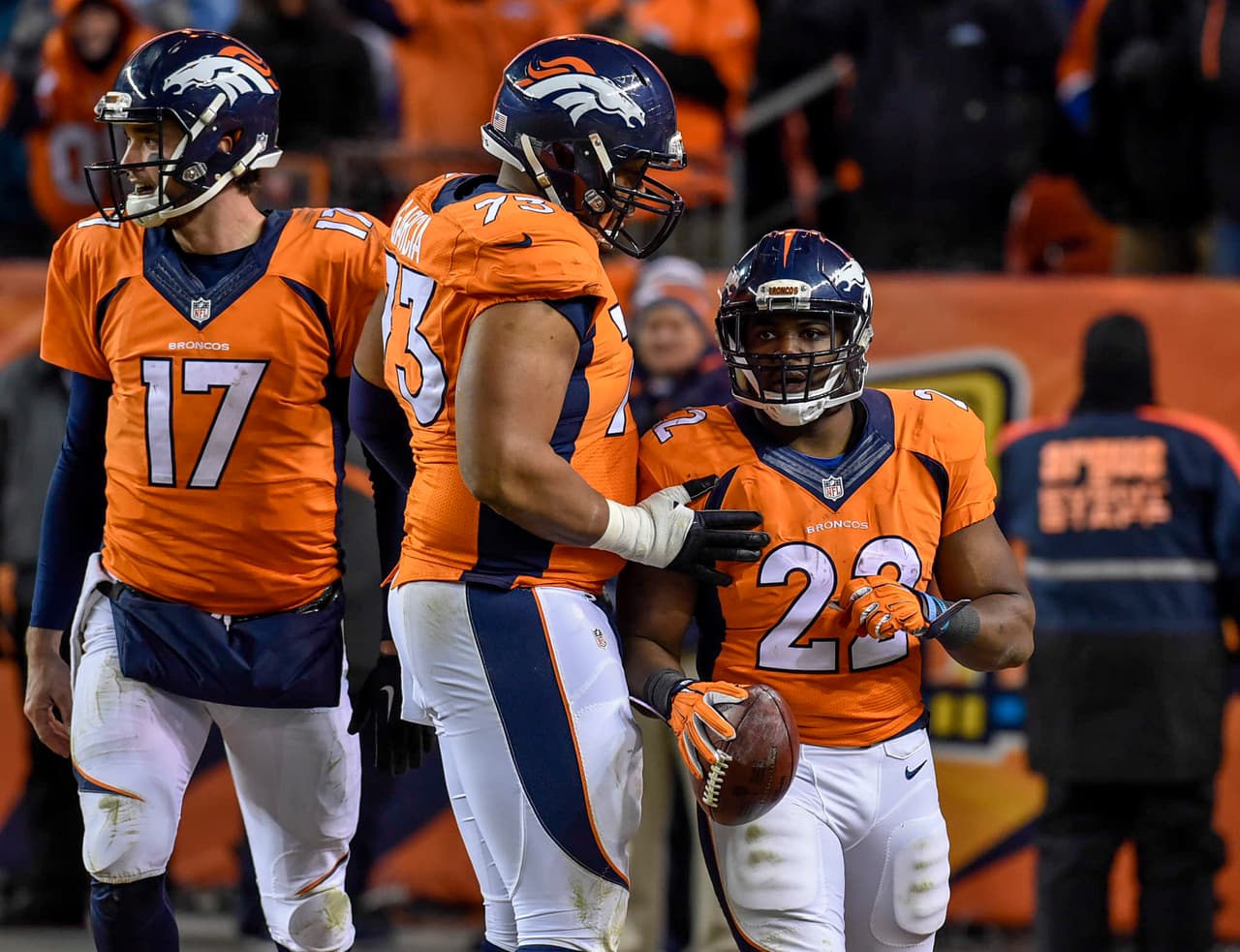 22 Puntos promedio anotados por partido para Denver durante la temporada regular 2015, lugar 19 en la NFL.