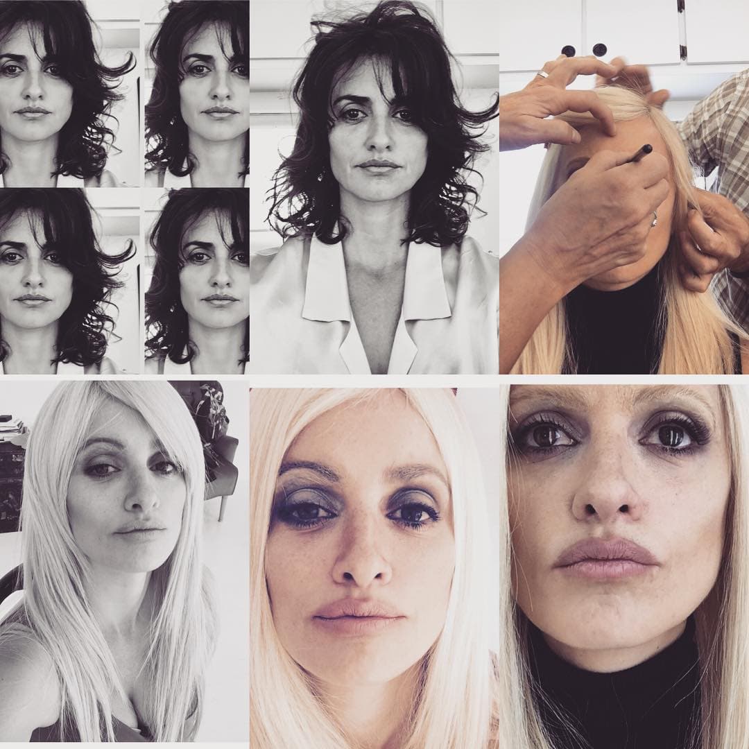 Para este rol, Cruz utilizó una larga melena platinada y un maquillaje muy marcado.