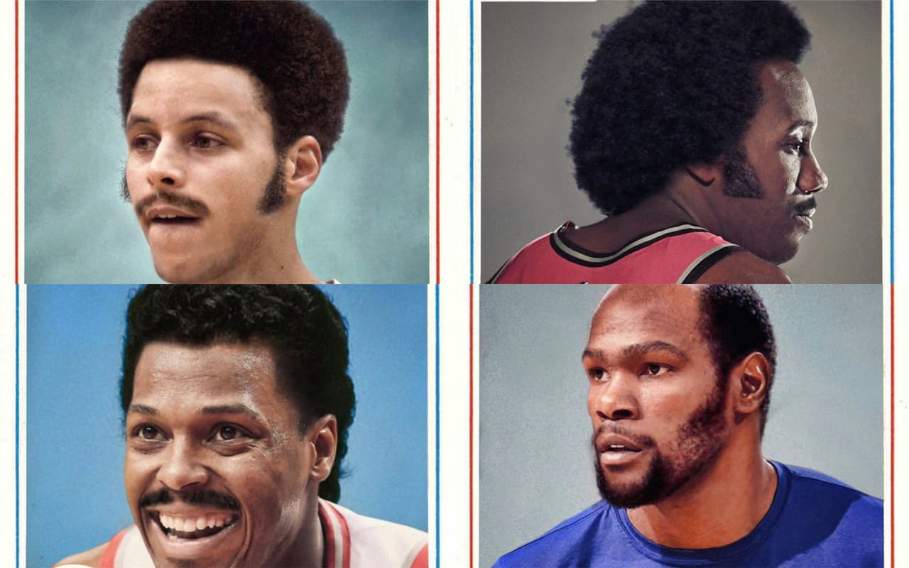 En la cuenta de Instagram del canal de televisión canadiense especializado en Deportes llamado TSN, les llegó un momento de ocio y creatividad para fabricar estas imágenes dignas de la década de 1970, del apogeo de la música disco, de la época de dominio de Wilt Chamberlain y Kareem Abdul-Jabbar en la NBA pero adaptadas a las actuales figuras tanto de los Toronto Raptors como de los Golden State Warriors, los protagonistas de las NBA Finals.