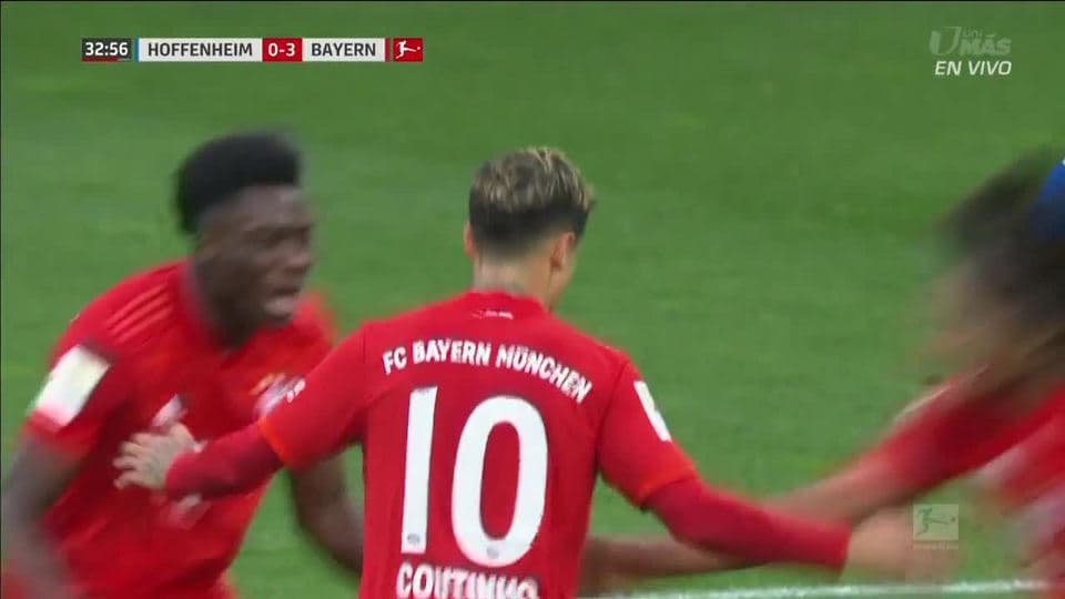 ¡GOOOL! Philippe Coutinho anota para FC Bayern München