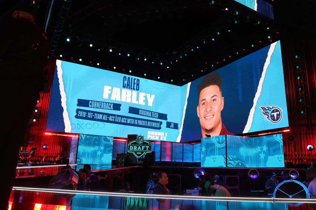 Pick 22 – Tennessee Titans – CB Caleb Farey.
<br>