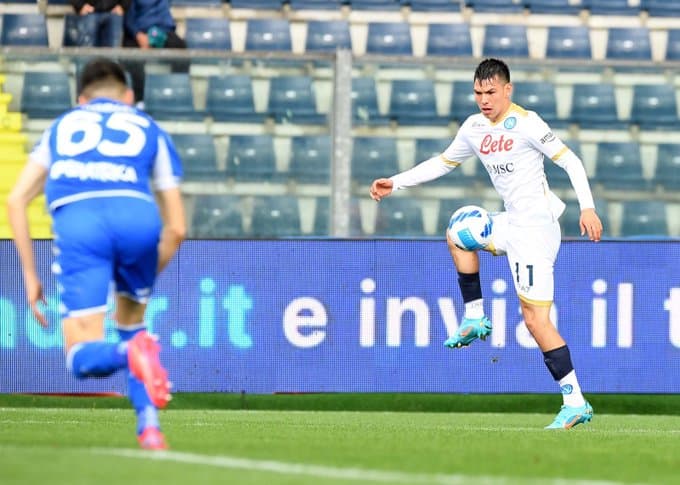 ¡Castigan al 'Chucky' Lozano! Y al Napoli por perder contra Empoli