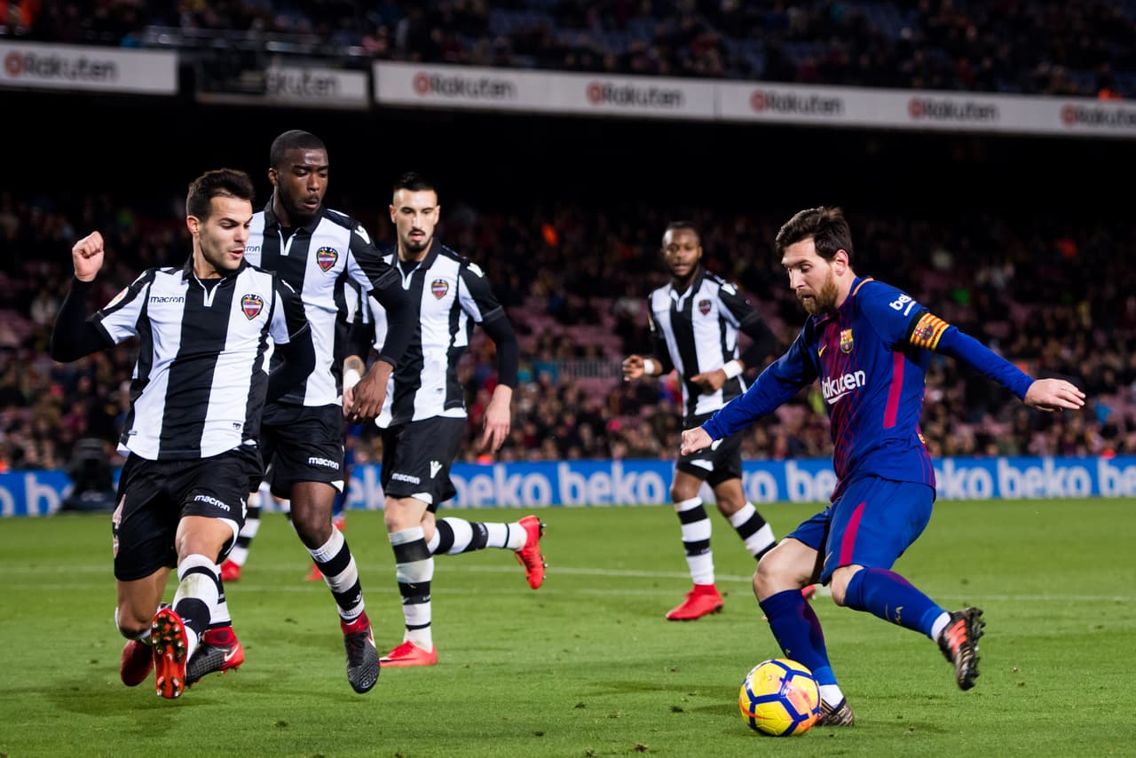 Messi ha marcado 16 goles en 15 encuentros ante el Levante.