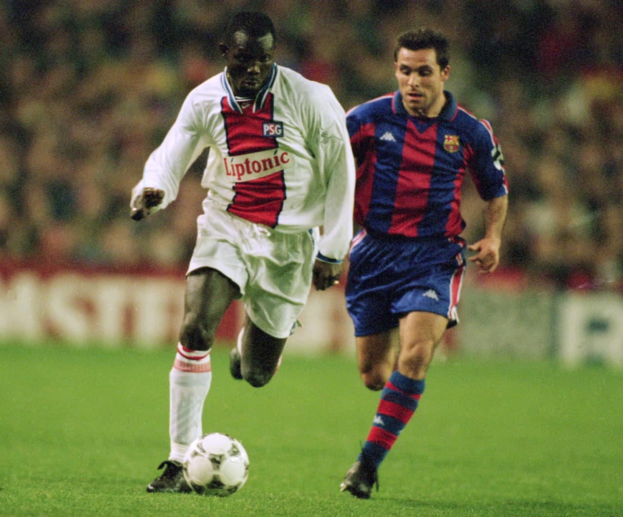 <b>Temporada 1994/1995 - </b>George Weah (Paris Saint-Germain) con 7 goles.
