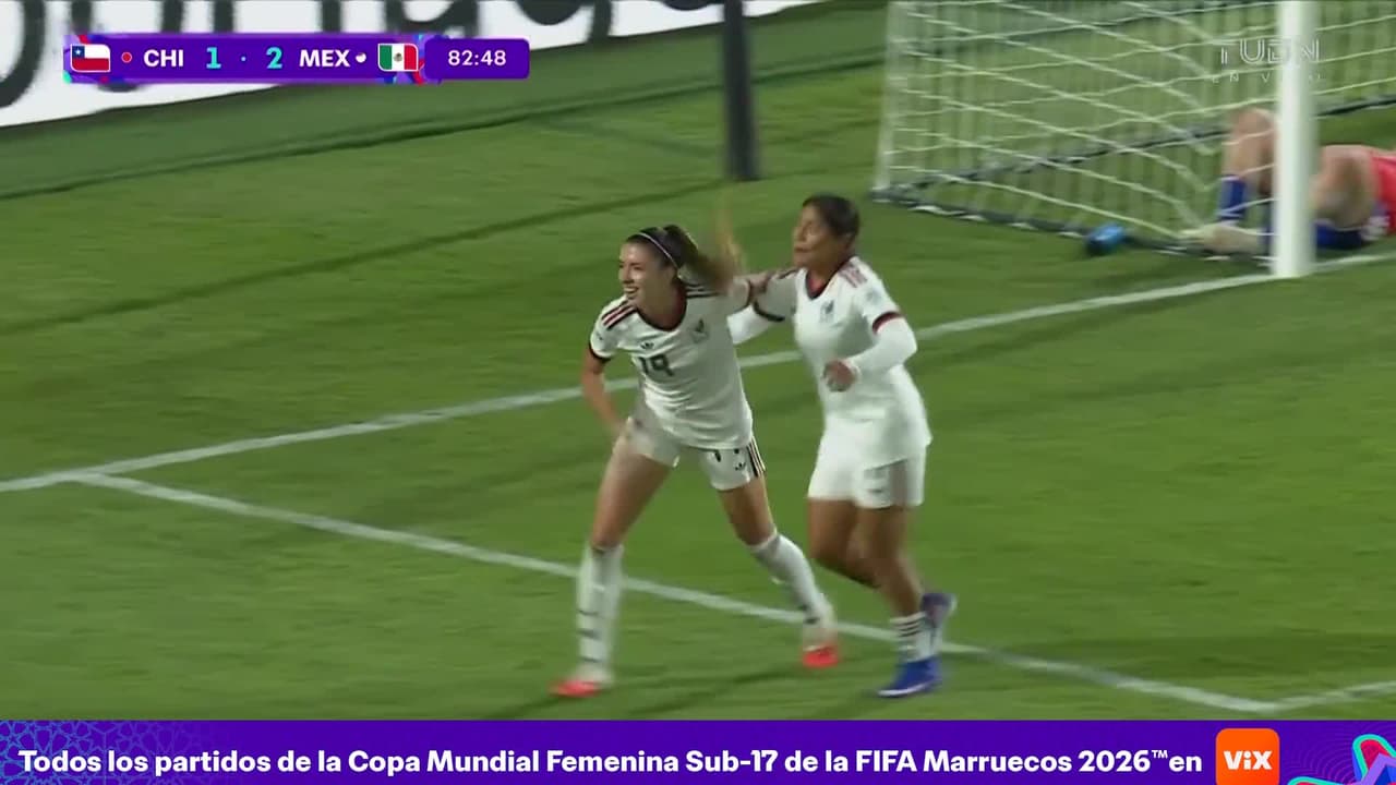 ¡Goleada del Tri! Nicole Jiménez aumenta el marcador y México ya lo gana 1-3 ante Chile