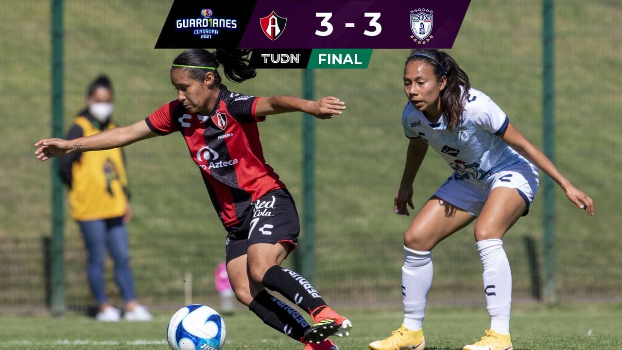 Atlas empata en trepidante juego 3-3 ante Pachuca en Liga BBVA MX Femenil