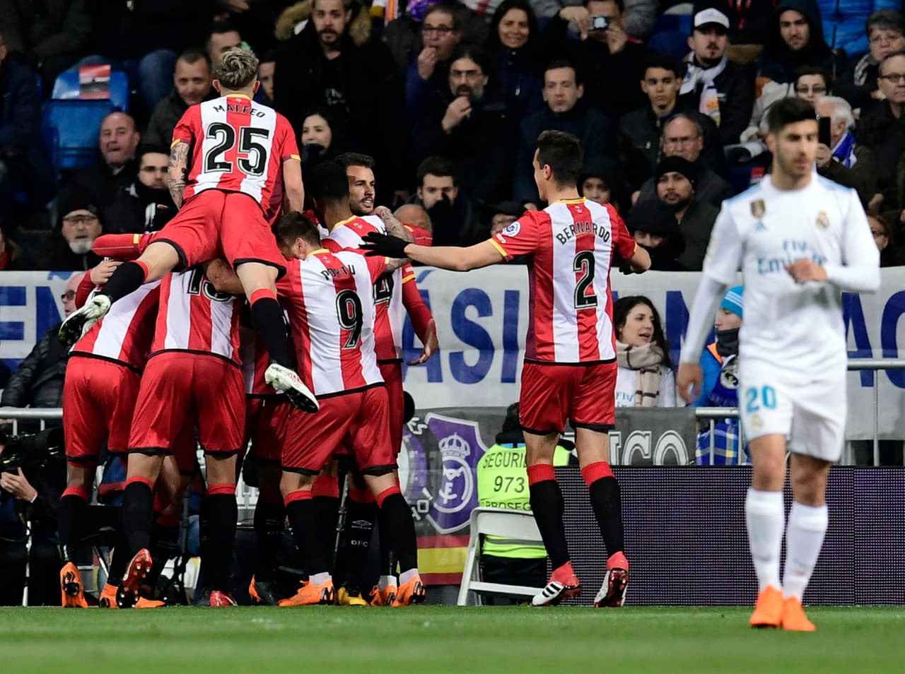 El marcador es engañoso. Girona dio un gran encuentro y mantuvo la tensión en el Bernabéu hasta los minutos finales del partido.