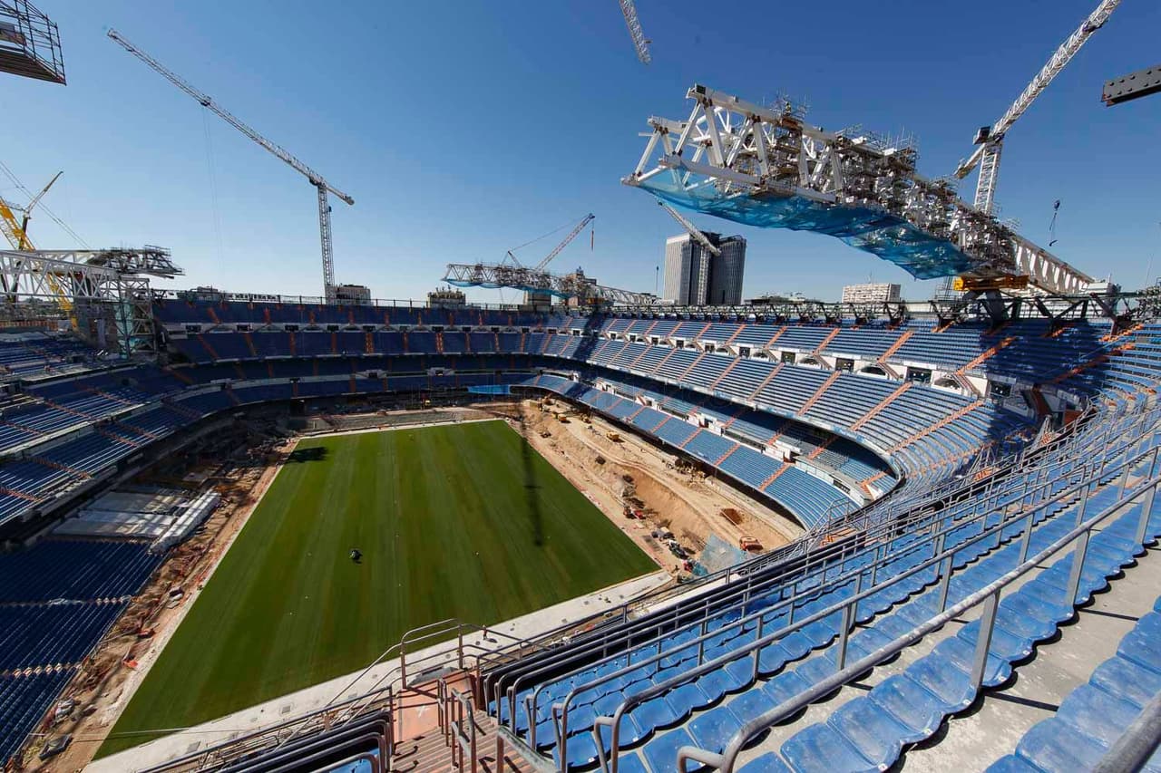 Las obras del Santiago Bernabéu continúan a marchas forzadas y ya se comienzan a completar estructuras importantes de la remodelación.