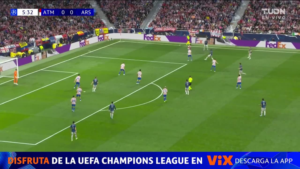 ¡Se salva el Atlético! Llegada peligrosa de los Gunners pero se mantiene el empate