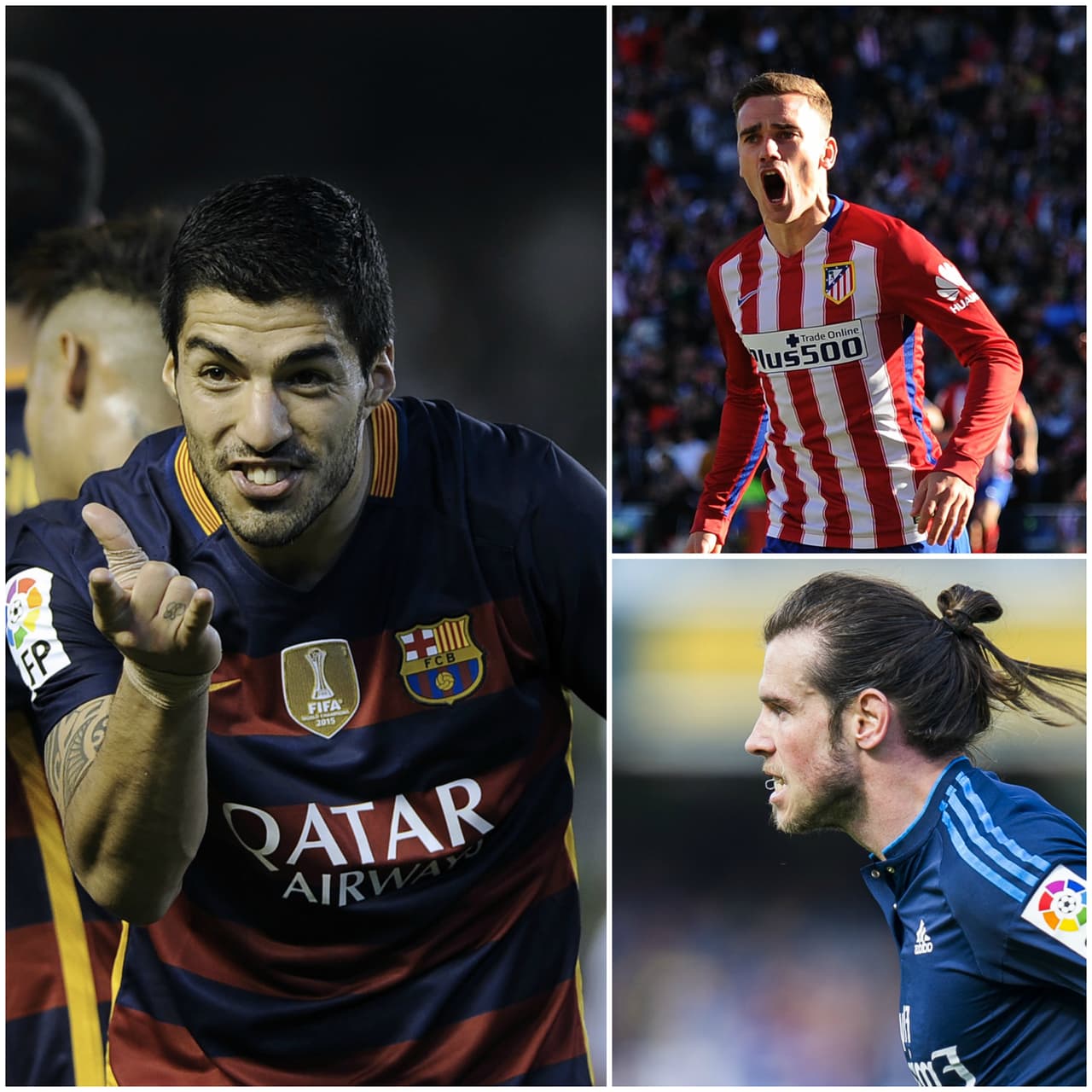 Real Madrid, Barcelona y Atlético de Madrid ganaron sus partidos en la J36 en una lucha por hacerse del campeonato de España.