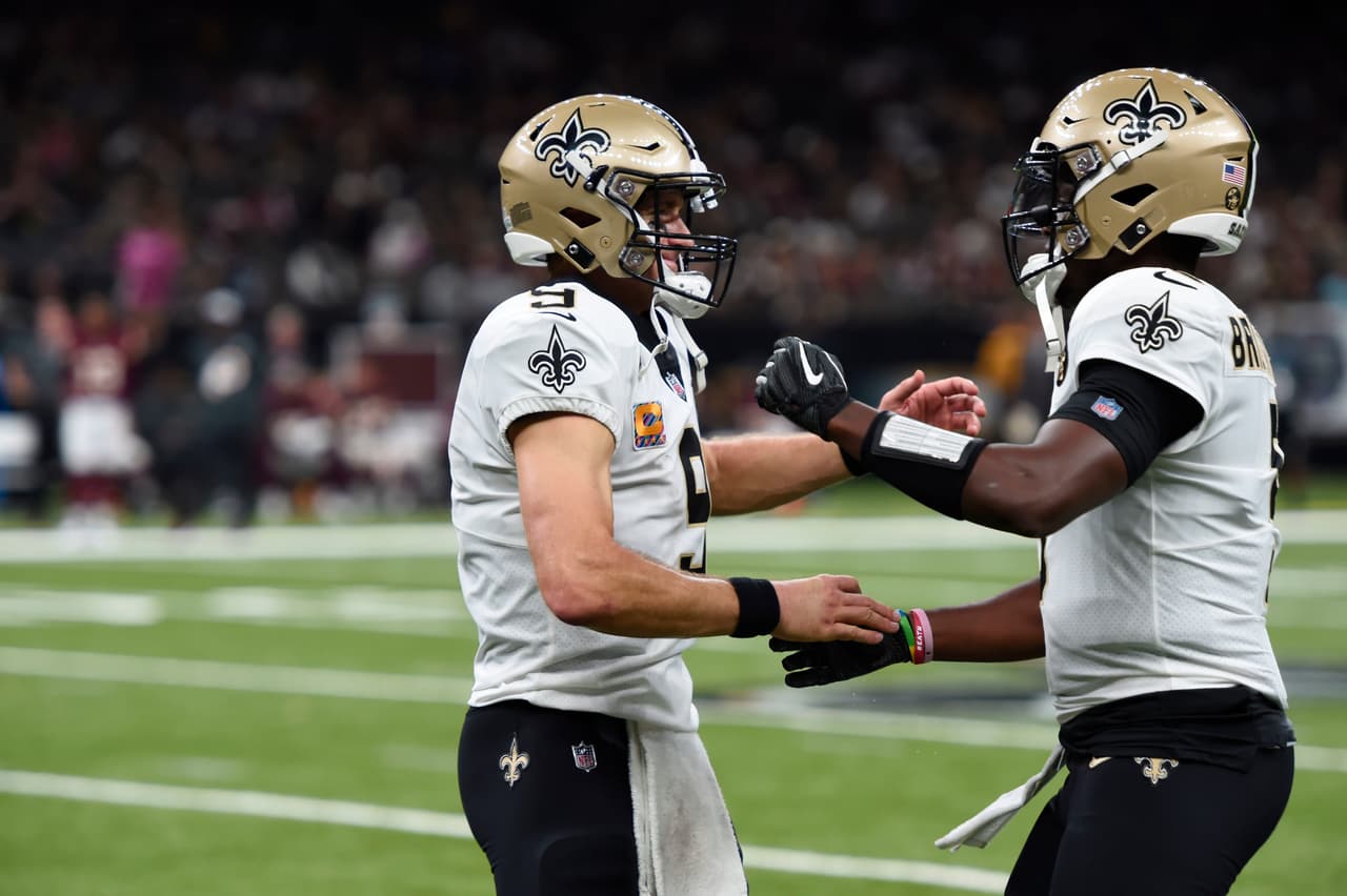 Es un hecho que Drew Brees (centro) regresará en la postemporada, por lo que Teddy Bridgewater (derecha) deberá aprovechar su oportunidad en el emparrillado.